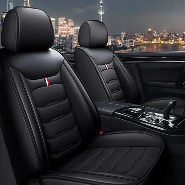 Full Set Cushion Faux Leather Car Seat Cover - Image 3