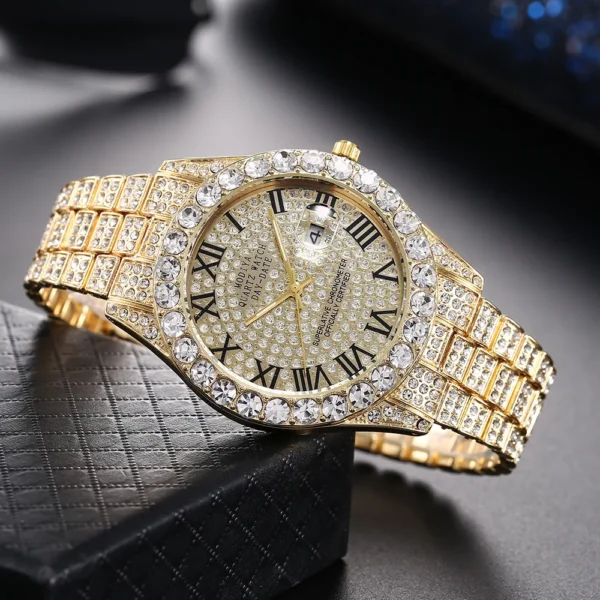 Luxury Classic Golden Men's Steel Strap