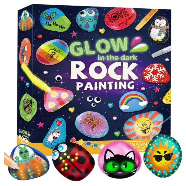 14 Pebbles For Painting Glow In The Kit Arts