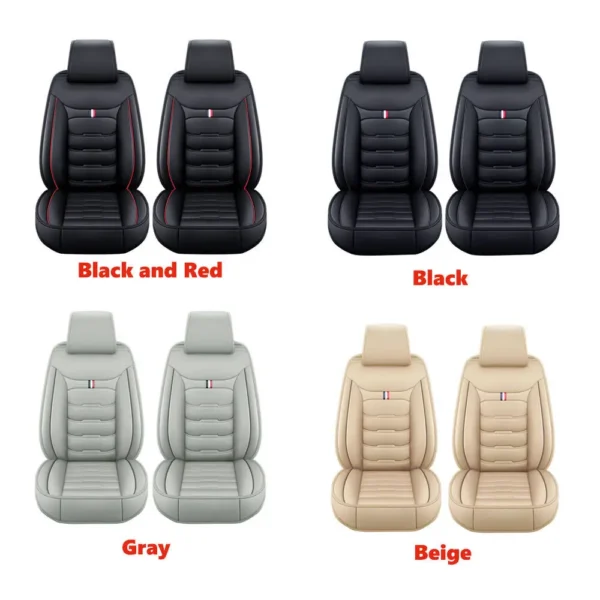 Full Set Cushion Faux Leather Car Seat Cover