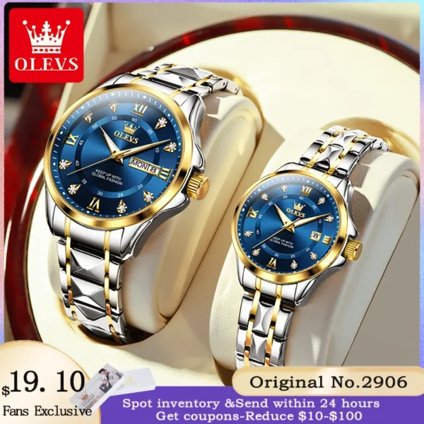 Couple Watch Top Luxury Brand Stainless Steel