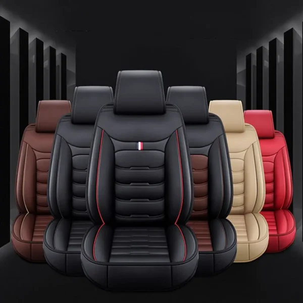 Full Set Cushion Faux Leather Car Seat Cover - Image 4