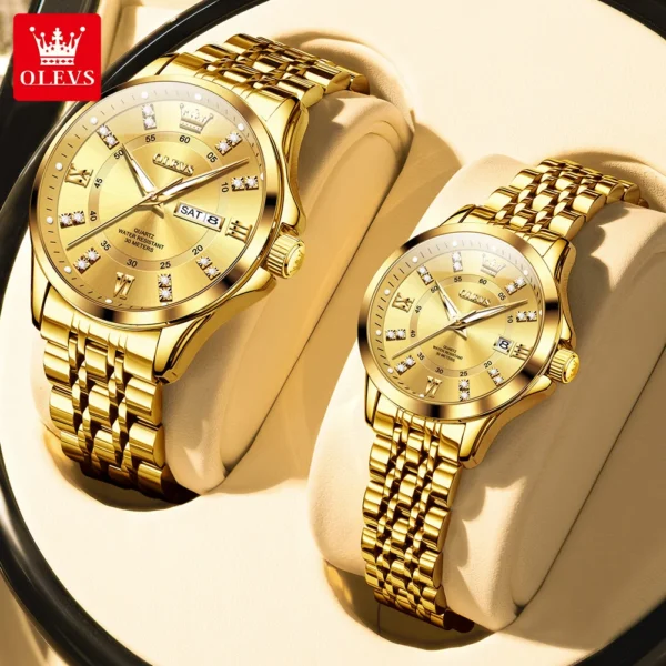 Stainless Steel Watch HD Luxury Couple Watch