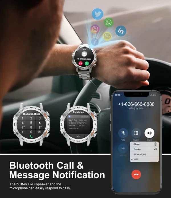 New1.39" Bluetooth Call Smart Watch - Image 2