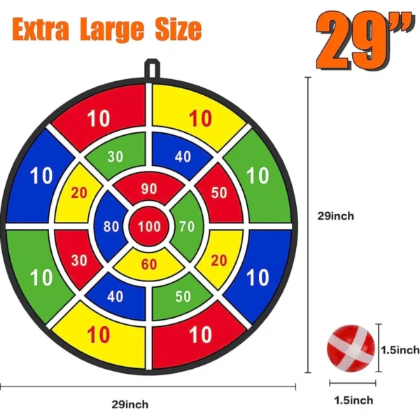 74CM Large Dart Board For Kids With 12pcs Sticky Balls - Image 5