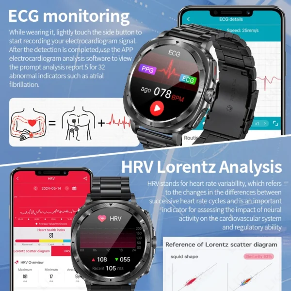 Smart Watch Men ECG+PPG NFC Bluetooth Call Health - Image 2