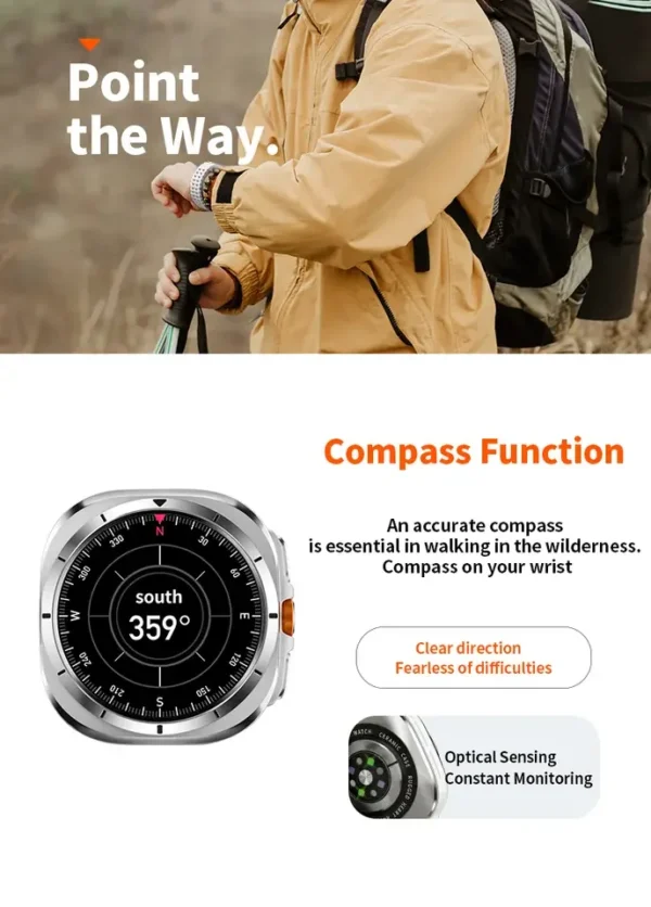 Smartwatch for Men Women 1.43" AMOLED Screen SpO2 - Image 5