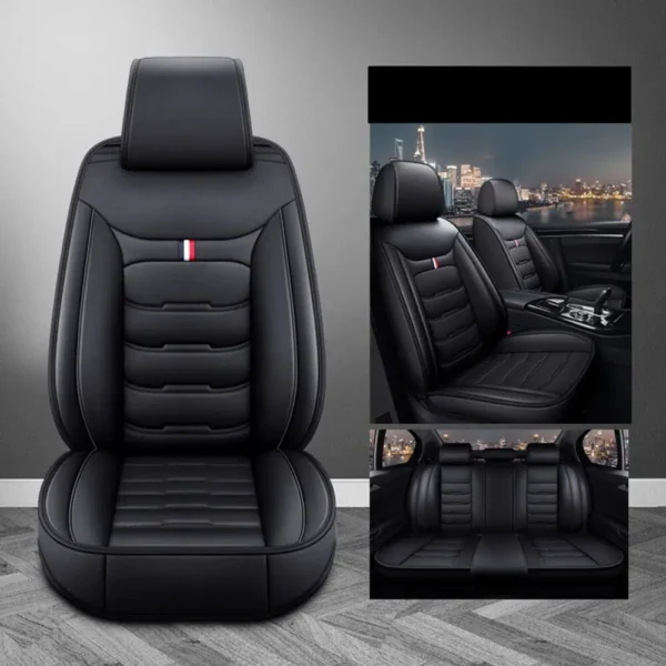 Full Set Cushion Faux Leather Car Seat Cover - Image 5