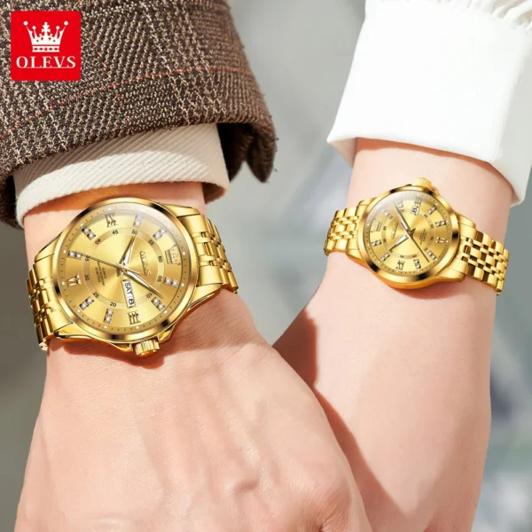 Stainless Steel Watch HD Luxury Couple Watch - Image 2