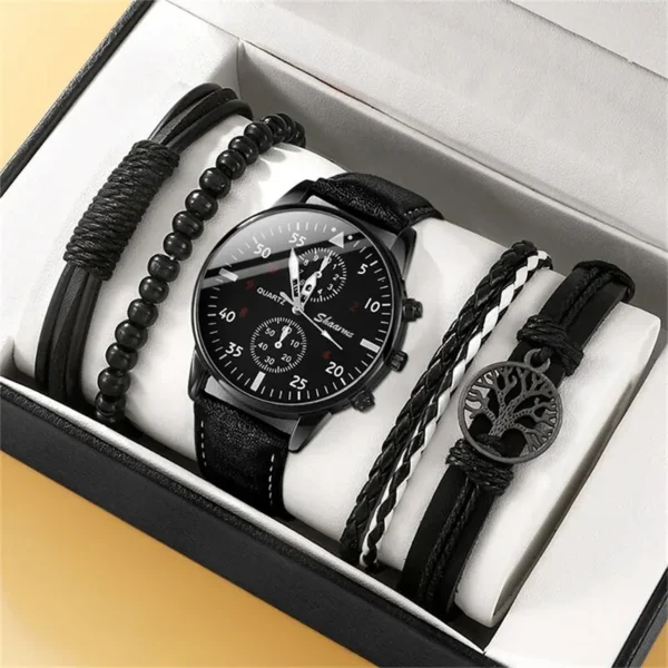 5PCS Set Fashion Mens Sports Watches