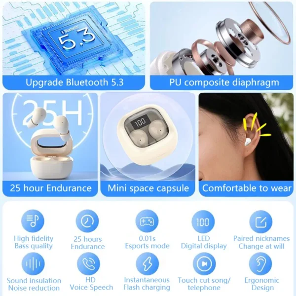 Invisible wear,bass sound quality earphone 2025 - Image 6