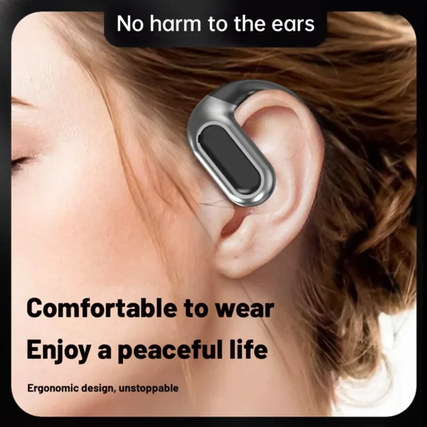 Open-Ear Earbuds, Wireless Bluetooth Headphones Clip-On Headset HiFi Music Built-in Mic Sports Waterproof For Andriod Ios Phones - Image 2