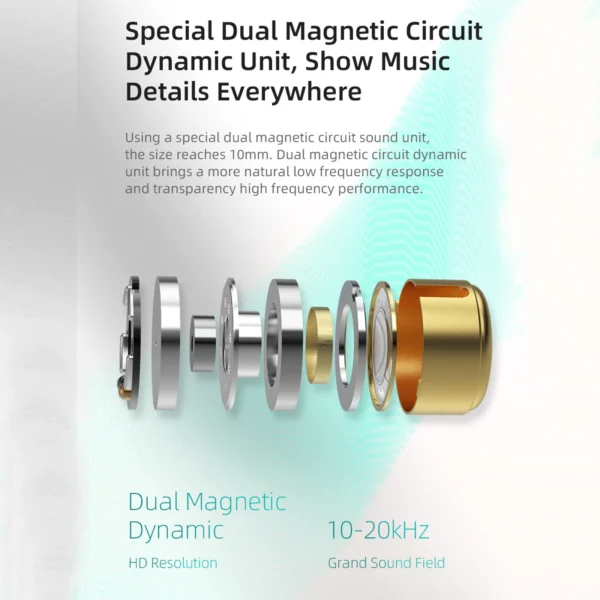 Dual Magnetic Dynamic Unit Earphone Shock Bass - Image 6