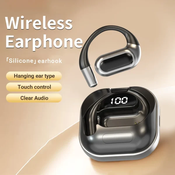 Open-Ear Earbuds, Wireless Bluetooth Headphones Clip-On Headset HiFi Music Built-in Mic Sports Waterproof For Andriod Ios Phones - Image 6